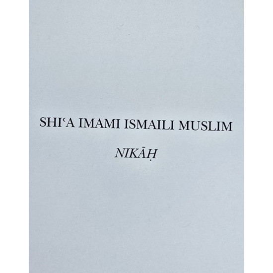 Shia Imami Ismaili Muslim Nikah 2025
